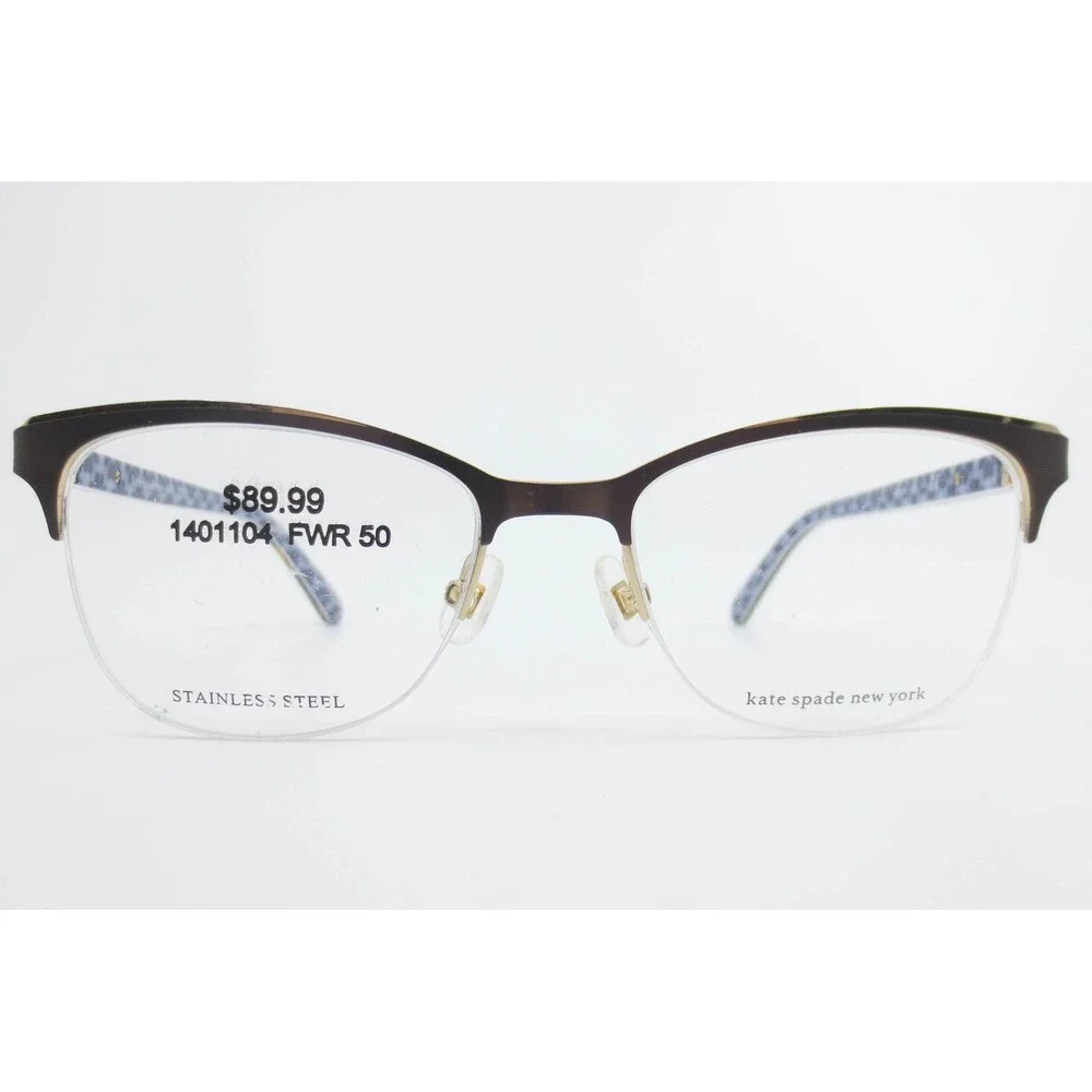 Kate Spade New York Brieana 09Q Brown Gold Cat Eye Eyeglass Frames 50-17-140